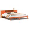 vidaXL Letto Libreria senza Materasso Marrone Cera 180x200 cm in Pino