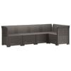 vidaXL Divano da Giardino 5 Posti Stile Rattan PP Grigio Chiaro