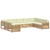 vidaXL Set di divani da esterno 9 pz Bianco e Crema