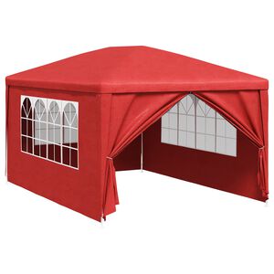 vidaXL Tenda Party 400 x 300 x 255 cm Rosso PE e Acciaio