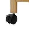 vidaXL Carrello da Cucina con Ruote Naturale 60 x 18 x 97 cm Bamb&ugrave;