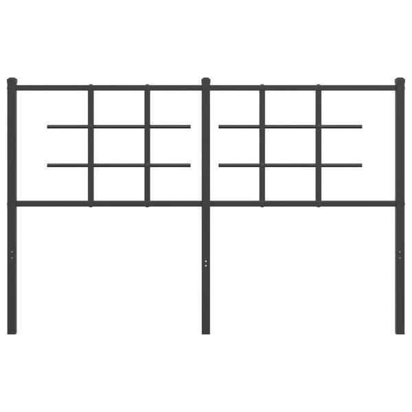 vidaXL Testiera di Ricambio in Metallo Nero 140 cm
