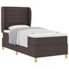 vidaXL Letto a molle con materasso Marrone Scuro 200 x 90 cm Tessuto