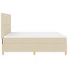 vidaXL Letto a Sorgente LED con materasso Crema 180 x 200 cm Tessuto