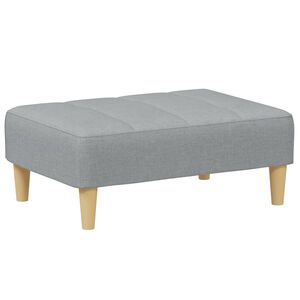 vidaXL Poggiapiedi Grigio Chiaro 77x55x31 cm in Tessuto