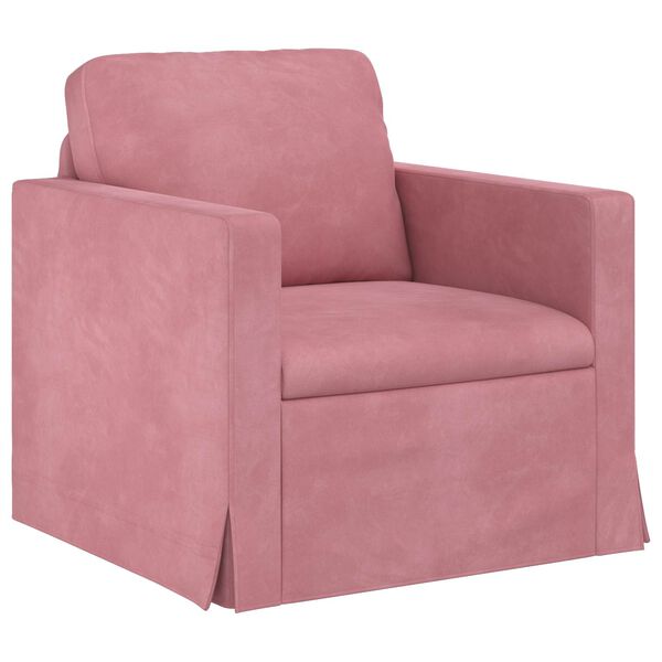 vidaXL Divano 2 pcs Rosa 198 x 78 x 80 cm Velluto