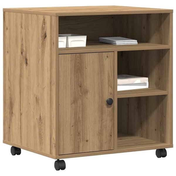 vidaXL Supporto per Stampante rovere artigianale 60 x 50 x 67 cm