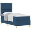 vidaXL Letto a molle con testiera Blu 80 x 200 cm Tessuto