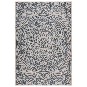 vidaXL Tappeto da Esterni a Tessitura Piatta 160x230 cm Motivo Blu