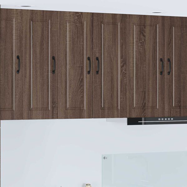 vidaXL Mobile da cucina con porta 2 pcs Rovere Marrone 30 x 31 x 80 cm