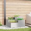vidaXL Vaso da giardino Argento 100 x 100 x 48 cm Acciaio inossidabile