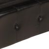 vidaXL Divano Chesterfield a 2 Posti Nero in Vera Pelle