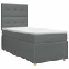 vidaXL Letto box spring con materasso Grigio Scuro 80 x 200 cm Tessuto