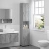 vidaXL Set di Armadi da Bagno TULUM Grigio Sonoma 37 x 31,5 x 203 cm