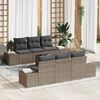 vidaXL Set Divano da Giardino con cuscino 8 pcs Grigio polyrattan