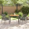 vidaXL Set da Pranzo per Giardino 3 pcs Grigio polyrattan