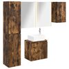 vidaXL Set di Armadi da Bagno 5 pcs Rovere Fumo 53 x 15,5 x 70 cm
