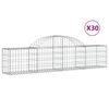vidaXL Cesti Gabbioni ad Arco 30 pz 200x30x40/60 cm Ferro Zincato