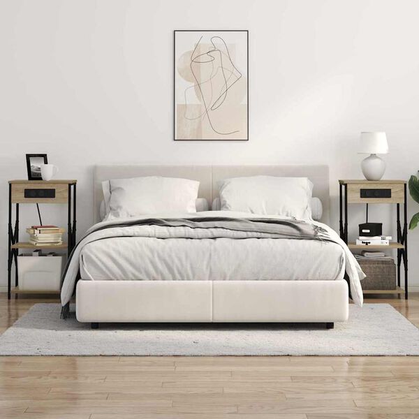 vidaXL Armadio da Notte 2 pcs Rovere Sonoma 41 x 31 x 76 cm