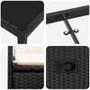 vidaXL Set da Pranzo per Giardino con cuscino 9 pcs Nero polyrattan