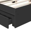 vidaXL Letto con Contenitore Nero 140 x 190 cm Legno multistrato