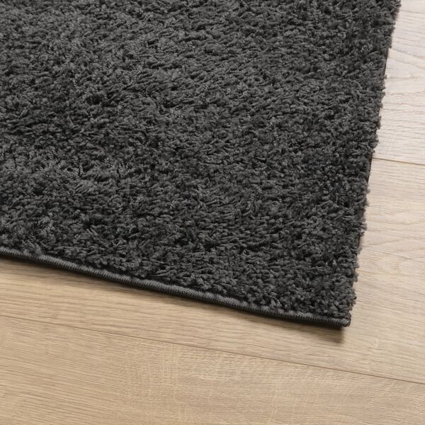 vidaXL Tappeto Shaggy PAMPLONA Pelo Lungo Moderno Antracite 160x160cm