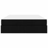 vidaXL Struttura letto con materasso con materasso 2 pcs Nero Tessuto