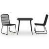 vidaXL Set da Pranzo da Giardino 3 pz in Polyrattan e Vetro