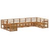 vidaXL Set di divani da esterno 7 pz Naturale Legno di Acacia Massello