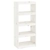 vidaXL Libreria/Divisorio Bianco 60x30x135,5 cm Legno Massello di Pino