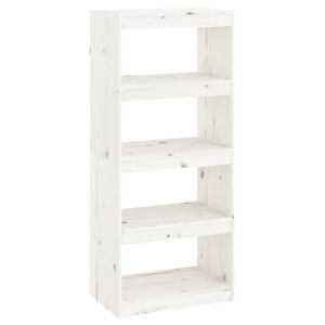 vidaXL Libreria/Divisorio Bianco 60x30x135,5 cm Legno Massello di Pino