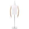 vidaXL Manichino Regolabile 160-232 cm con Base Maschio PP Bianco