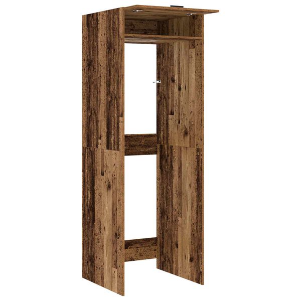 vidaXL Mobiletto per lavatrice 2 pcs Legno vecchio 67,5 x 68 x 200 cm