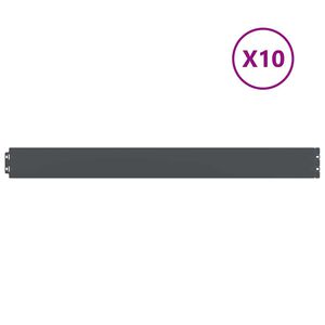 vidaXL Bordure per Prato 10 pz Antracite Acciaio Laminato a Freddo