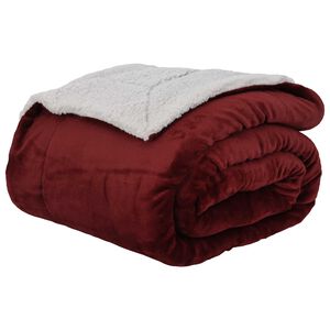 vidaXL Coperta Rosso Bordeaux 130 x 150 cm 1 kg Panno
