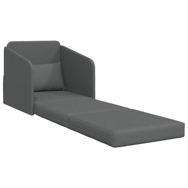 vidaXL Divano letto Grigio scuro 65 x 80 x 83 cm Tessuto