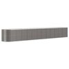 vidaXL Letto Giardino Acciaio Verniciato a Polvere 512x80x68 cm Grigio