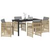 vidaXL Set da Pranzo per Giardino 5 pcs Beige