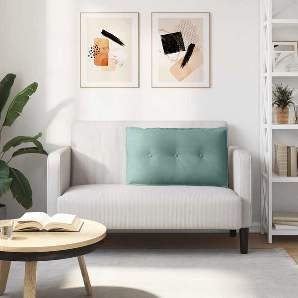 vidaXL Cuscino per Schiena Verde Mare 80 x 50 cm Tessuto in Cords