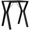 vidaXL Telaio Gambe a Y per Tavolo da Pranzo 60x50x73 cm in Acciaio