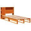vidaXL Letto Libreria senza Materasso Marrone Cera 100x200 cm Legno