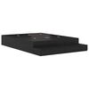 vidaXL Struttura letto con contenitore con cassetto Rovere Nero 135 cm