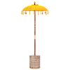 vidaXL Ombrello balinese con base Giallo 95 x 95 x 260 cm