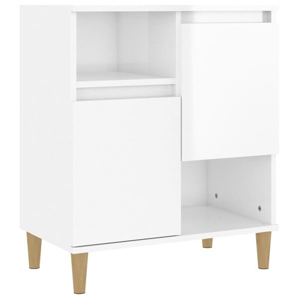 vidaXL Credenza Bianco Lucido 60x35x70 cm in Legno Multistrato