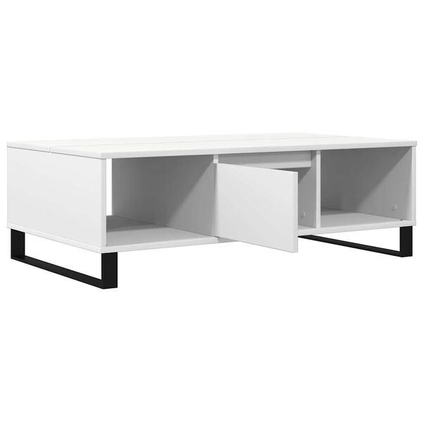 vidaXL Tavolino da Salotto Bianco 104x60x35 cm in Legno Multistrato