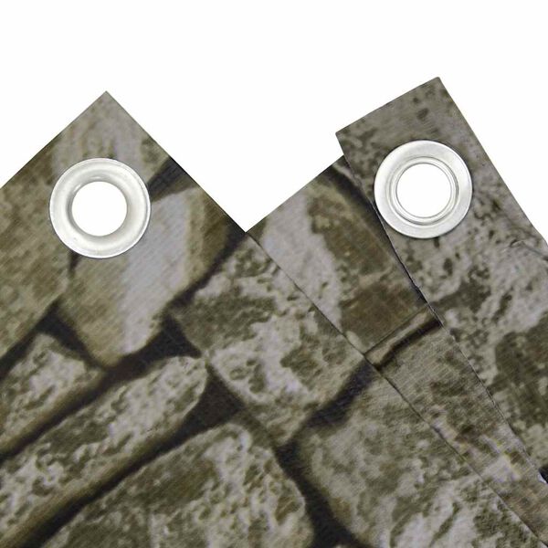 vidaXL Paravento da Balcone con Aspetto Pietra 500x90 cm PVC