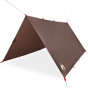 vidaXL Telone da Campeggio Marrone 366x306 cm Impermeabile