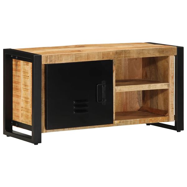 vidaXL Mobile Porta TV 80x30x40 cm in Legno Massello di Mango Grezzo