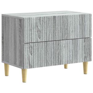vidaXL Armadio da Notte con cassetto Grigio Sonoma 62 x 34,5 x 48 cm