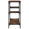 vidaXL Tavolino Consolle con Ripiani Rovere Fumo 100x35x75 cm